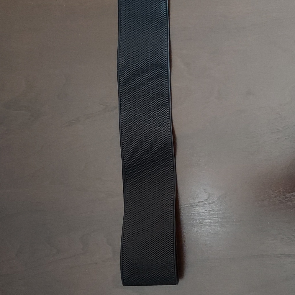 Ava & Viv Black Elasticized Belt w/ Silvertone Interlocking Closure Size 2X NWT - Picture 14 of 16